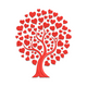 Romantic Love Tree Embroidery Design, Valentine Tree Machine Embroidery, Instant Download