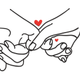 Romantic Pinky Promise Hands Embroidery Design, Valentine Love Machine Embroidery, Instant Download