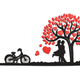 Romantic Valentine Embroidery Design, Instant Download