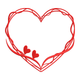 Romantic Vine Heart Frame Embroidery Design, Instant Download