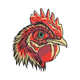 Rooster Head Embroidery Design, Instant Download