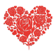 Rose Floral Heart Embroidery Design, Instant Download