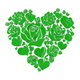 Rose Heart Floral Embroidery Design, Valentine Floral Machine Embroidery, Instant Download