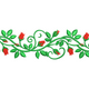 Rose Vine Border Embroidery Design, Instant Download