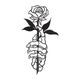 Rose in Hand Embroidery Design, Instant Download