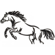 Running Wild Horse Embroidery Design, Equestrian Machine Embroidery Pattern, Instant Download