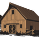 Rustic Barn Embroidery Design, Instant Download