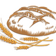 Rustic Bread & Wheat Embroidery Design, Farmhouse Machine Embroidery, Instant Download