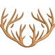 Rustic Deer Antlers Embroidery Design, Instant Download