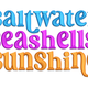 Saltwater Seashells Sunshine Embroidery Design, Instant Download