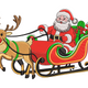 Santa Claus Sleigh & Reindeer Embroidery Design, Instant Download