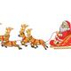 Santa Sleigh with Reindeer Embroidery Design, Instant Download