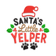 Santas Little Yelper Christmas Embroidery Design, Instant Download