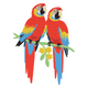 Scarlet Macaw Parrot Embroidery Design, Instant Download