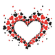 Scattered Hearts Frame Embroidery Design, Instant Download