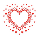 Scattered Hearts Love Frame Embroidery Design, Instant Download