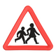 School Crossing Sign Embroidery Design, Instant Download