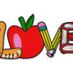 School LOVE Embroidery Design, Instant Download