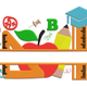 School Supplies Stack Embroidery Design, Instant Download