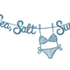 Sea Salt Sun Embroidery Design, Beach Summer Machine Embroidery Pattern V2, Instant Download