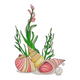 Seashell & Coral Embroidery Design, Instant Download