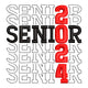 Senior 2024 Embroidery Design, Instant Download