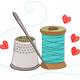 Sewing Love Embroidery Design, Instant Download