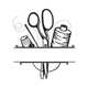 Sewing Tools Embroidery Design, Craft Room Machine Embroidery Pattern, Instant Download