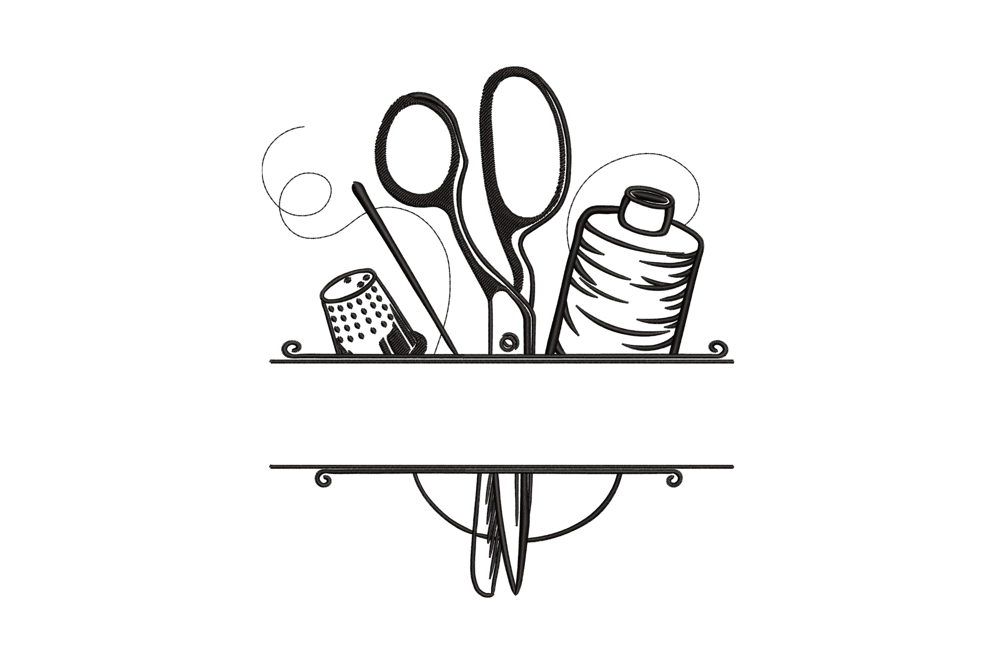 Sewing Tools Embroidery Design