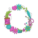 Sewing Wreath Embroidery Design, Instant Download