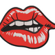 Sexy Red Lips Bite Embroidery Design, Bold Lips Fashion Machine Embroidery, Instant Download