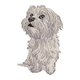 Shaggy Dog Embroidery Design, Fluffy Dog Machine Embroidery Pattern, Instant Download