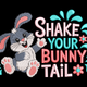Shake Your Bunny Tail Embroidery Design, Easter Pattern, Instant Download