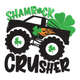 Shamrock Crusher Monster Truck Embroidery Design, Instant Download
