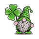 Shamrock Gnome Embroidery Design, Instant Download