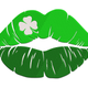 Shamrock Lips Embroidery Design, Instant Download