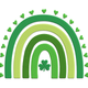 Shamrock Rainbow Embroidery Design, Instant Download