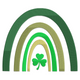 Shamrock Rainbow Embroidery Design, Pot of Gold Clover Arc, Instant Download