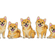 Shiba Inu Dog Pack Embroidery Design, Instant Download