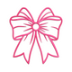 Simple Bow Outline Embroidery Design, Fashion Machine Embroidery Pattern, Instant Download