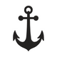 Simple Nautical Anchor Silhouette Embroidery Design, Instant Download