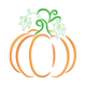 Simple Pumpkin Outline Embroidery Design, Instant Download