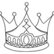 Simple Royal Crown Outline Embroidery Design, Instant Download