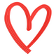 Single Heart Outline Embroidery Design, Valentine Doodle Heart Pattern