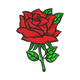 Single Stem Red Rose Embroidery Design, Instant Download