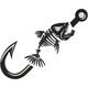 Skeleton Fish Hook Embroidery Design, Instant Download