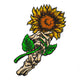 Skeleton Hand Holding Sunflower Embroidery Design, Instant Download