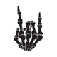 Skeleton Hand Rock On Embroidery Design, Gothic Music Machine Embroidery Pattern, Instant Download