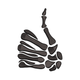 Skeleton Hand Thumbs Up Embroidery Design, Halloween Machine Embroidery Pattern, Instant Download