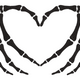 Skeleton Hands Heart Embroidery Design, Halloween Embroidery, Instant Download